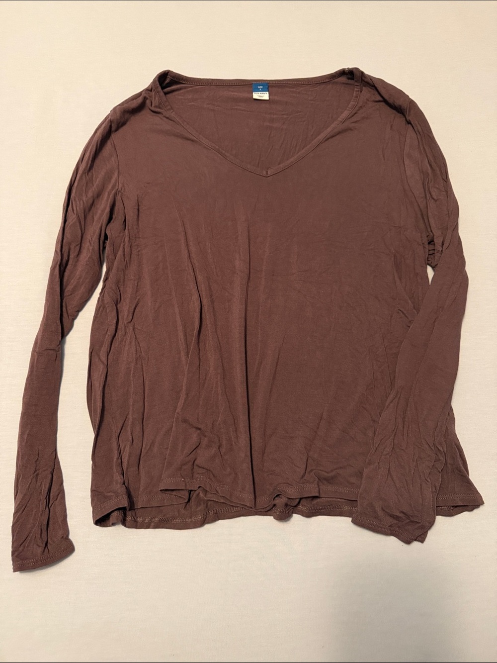 Women's V-Neck Long Sleeve Top - Purple